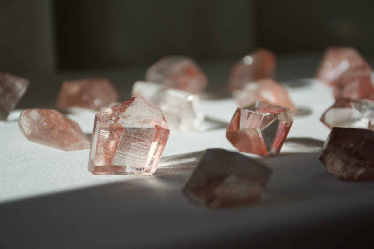 Scarlet Lemurian Half Polished Points