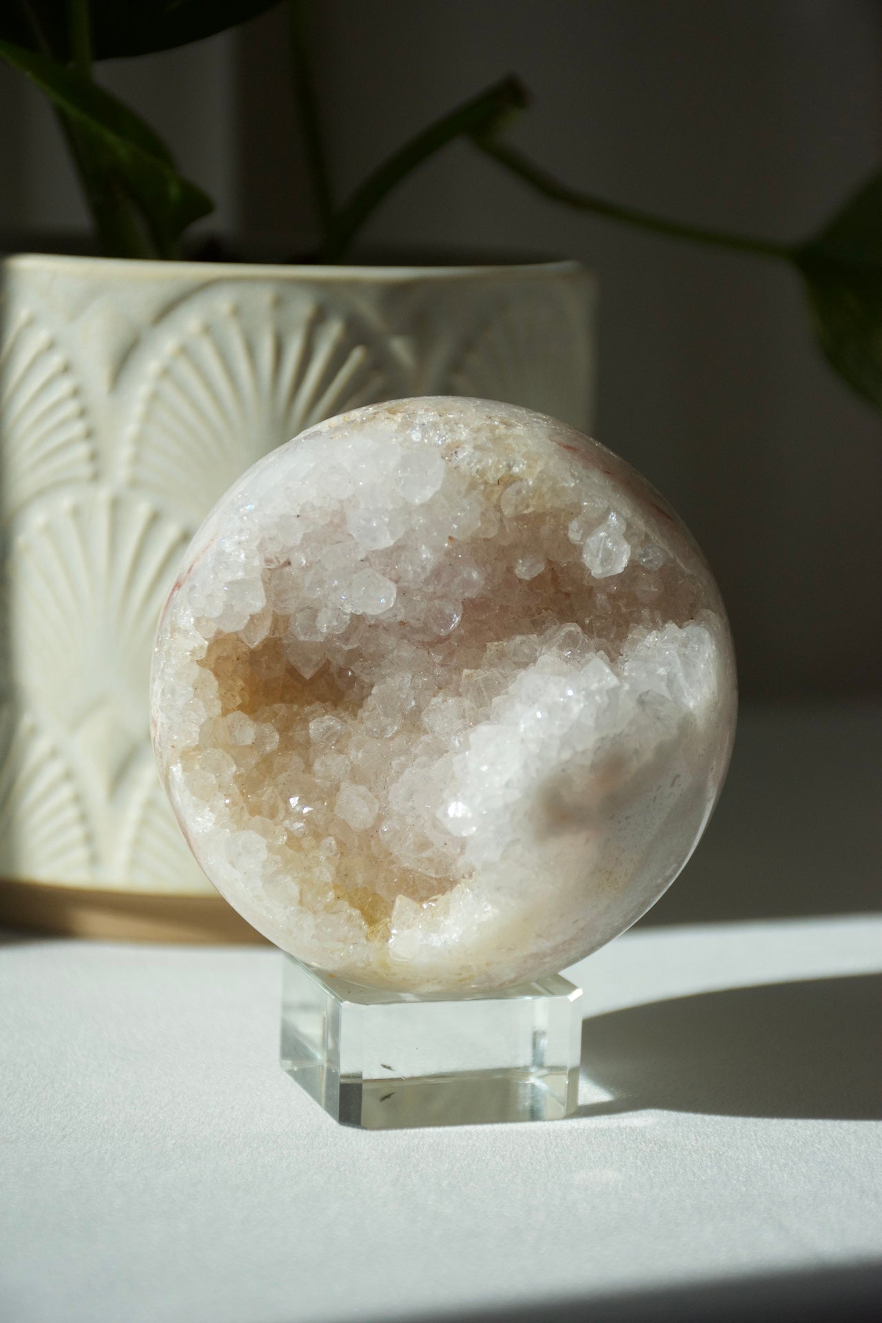 Pink Amethyst Druzy Sphere