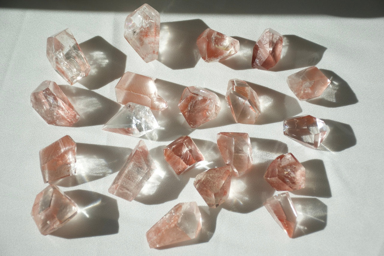 Scarlet Lemurian Half Polished Points
