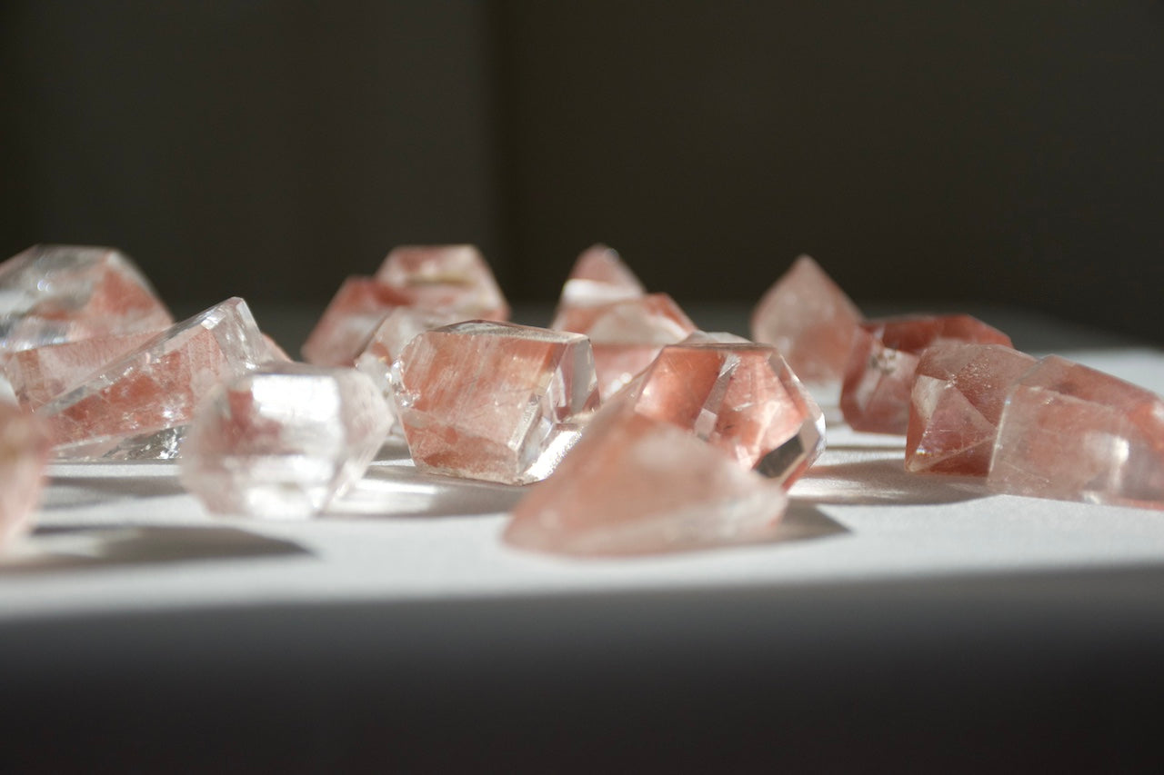 Scarlet Lemurian Half Polished Points
