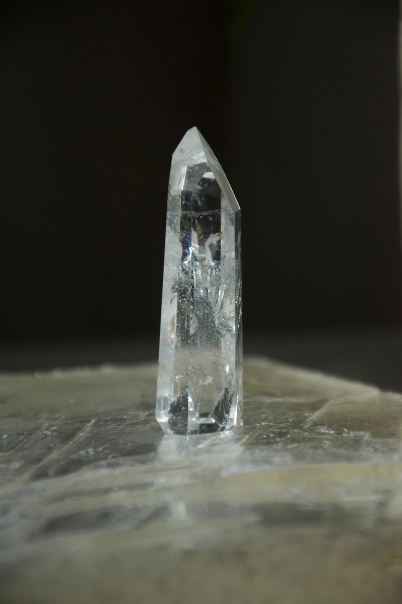 Clear Quartz Tower with Rainbow Inclusion