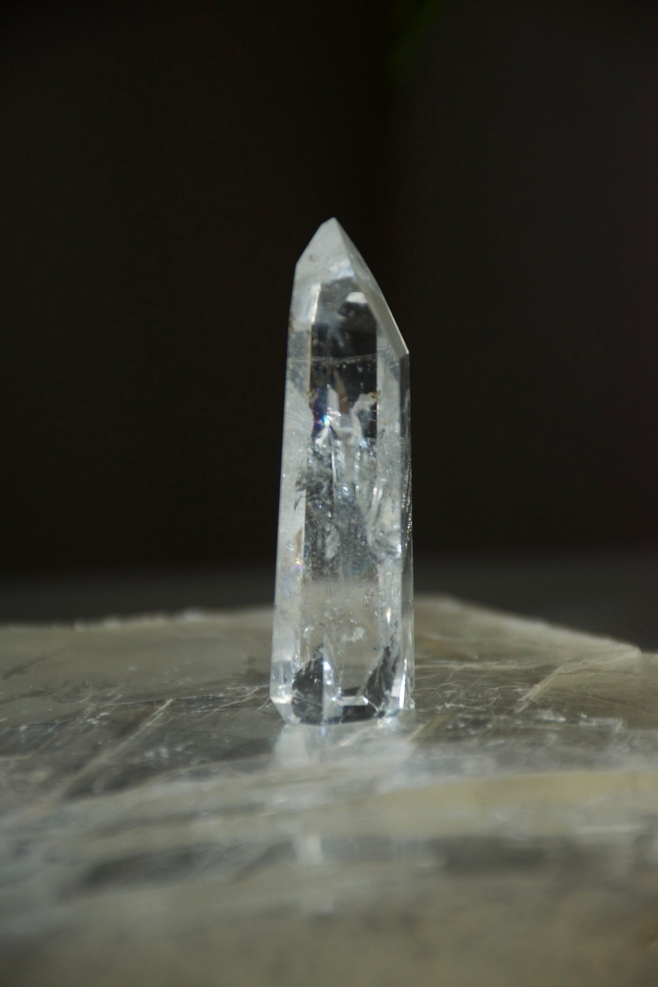 Clear Quartz Tower with Rainbow Inclusion