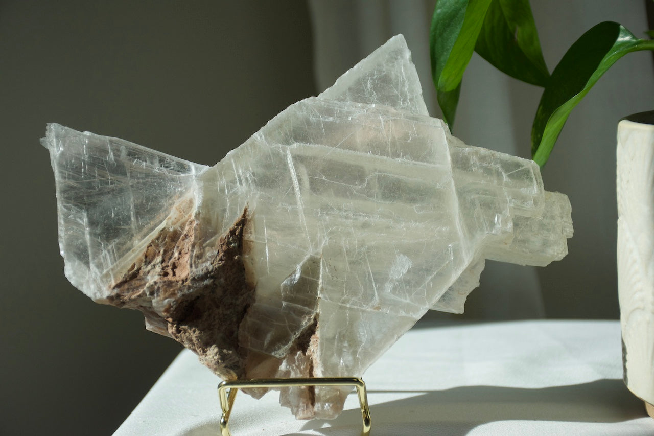 Selenite 'Window' Slab