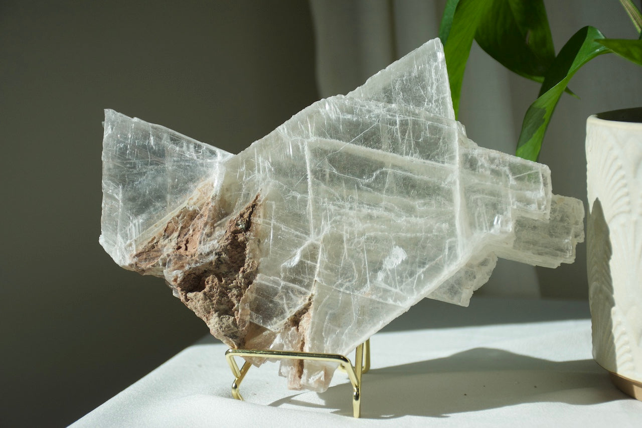 Selenite 'Window' Slab
