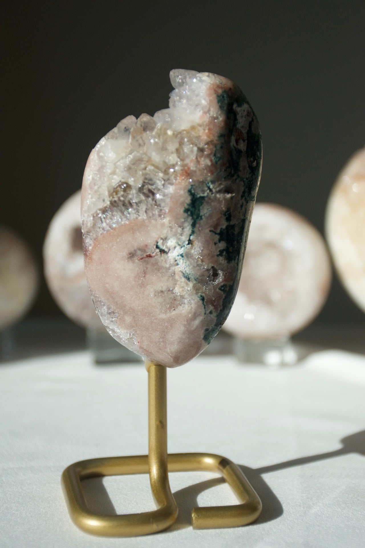 Pink Amethyst Cluster on Stand