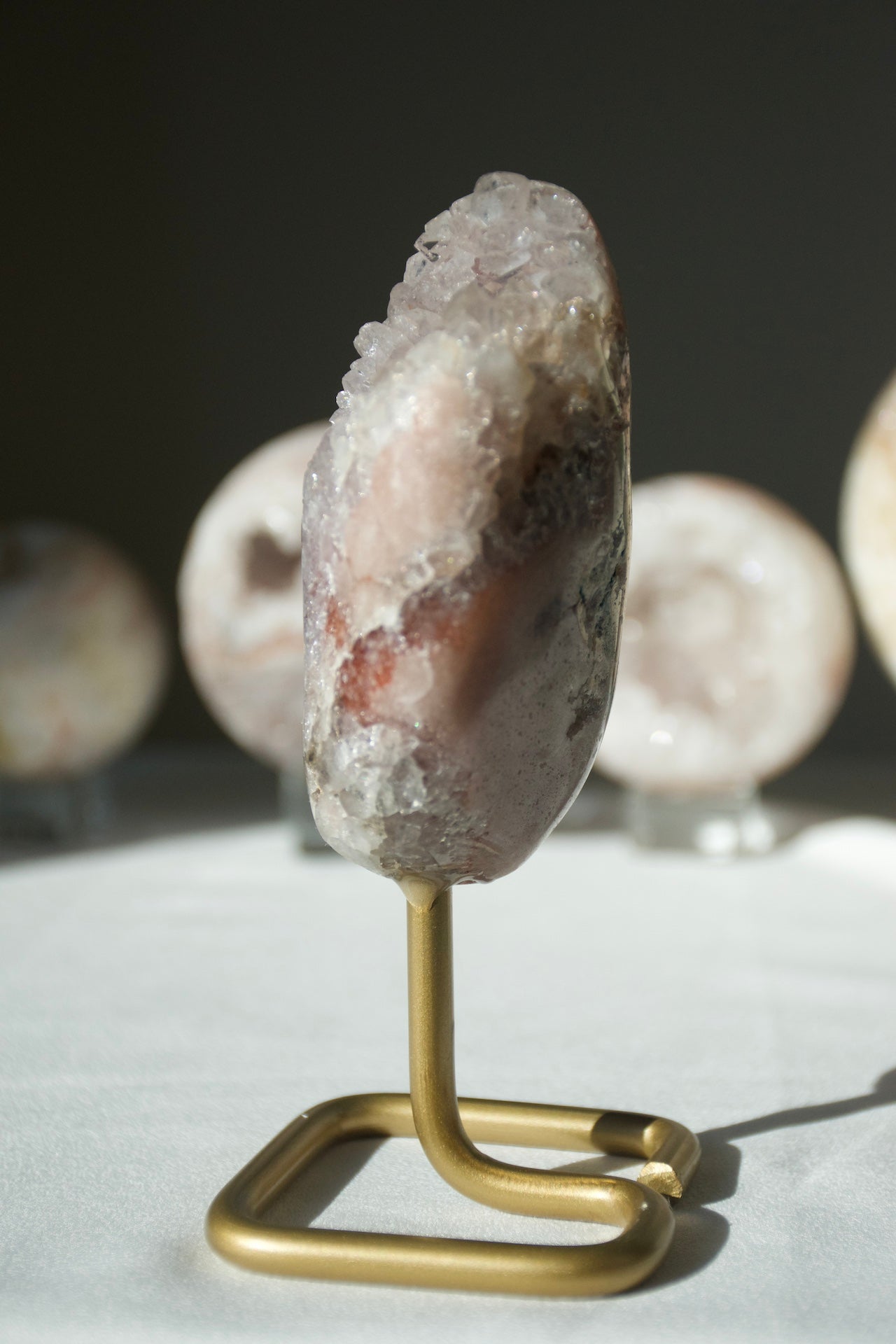 Pink Amethyst Cluster on Stand