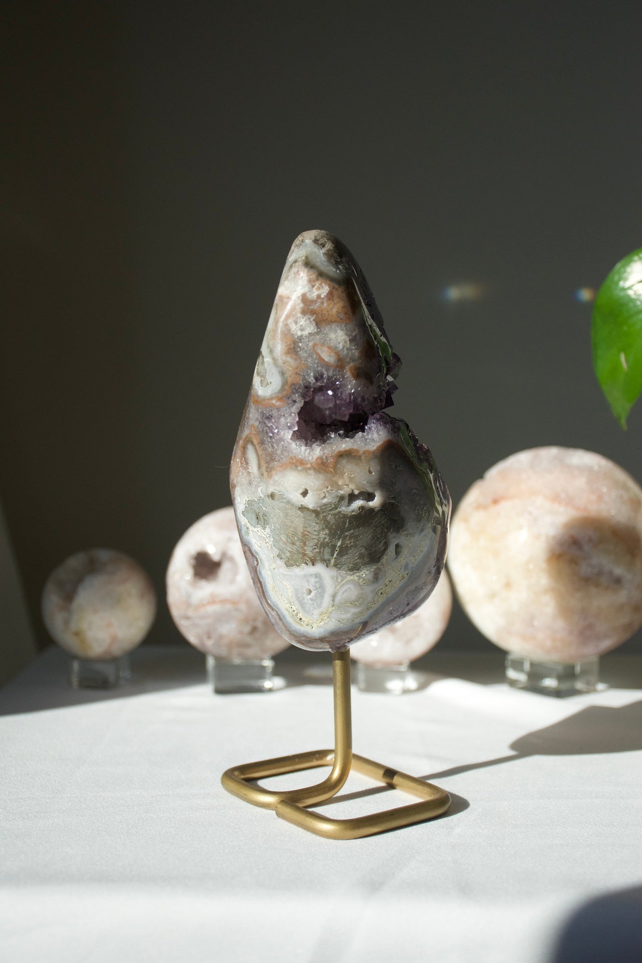 Purple Amethyst Cluster on Stand