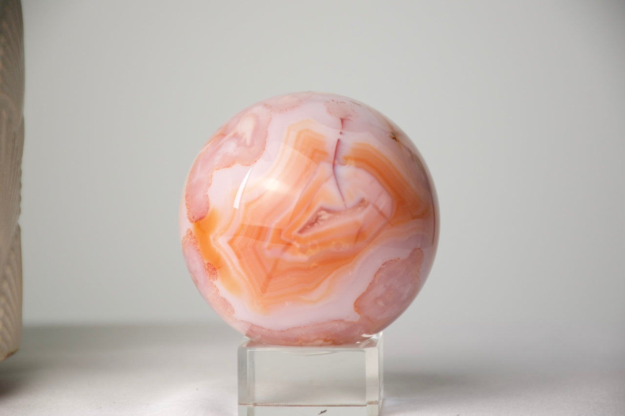 (Carnelian Flower Agate Sphere (large)