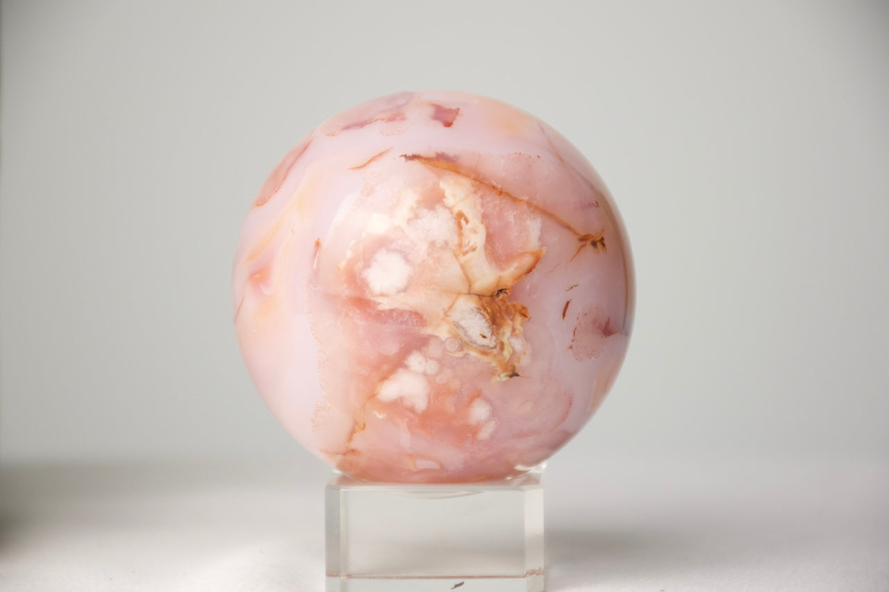 (Carnelian Flower Agate Sphere (large)