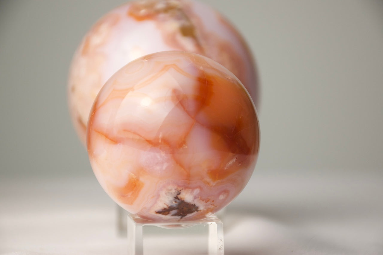 Carnelian Flower Agate Sphere (small)