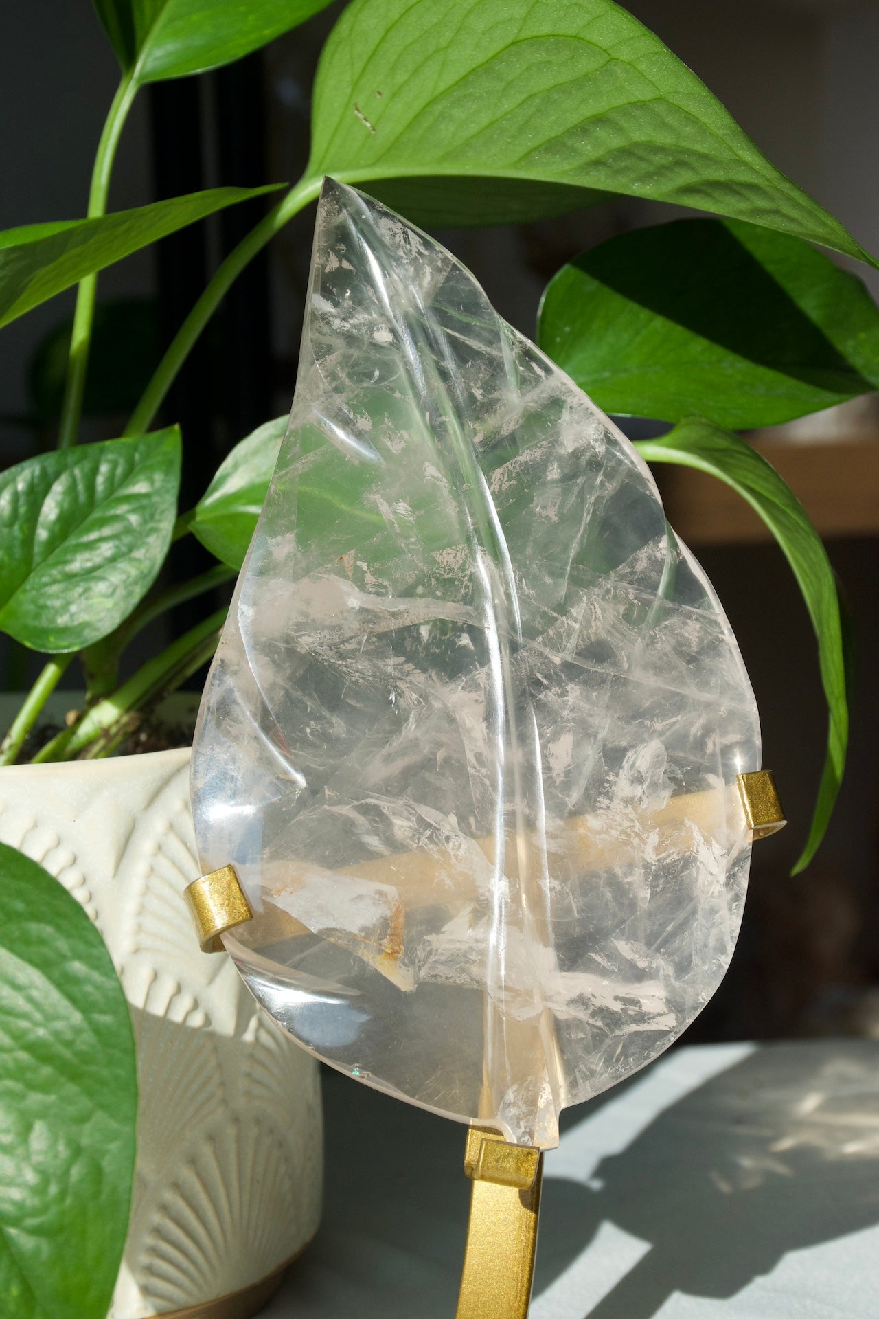 Rose Quartz Leaf