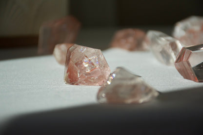 Scarlet Lemurian Half Polished Points