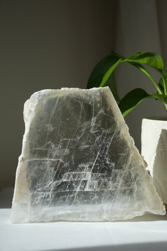 Selenite 'Window' Slab