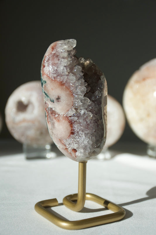 Pink Amethyst Cluster on Stand