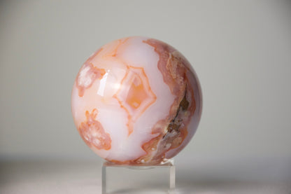 Carnelian Flower Agate Sphere (medium)