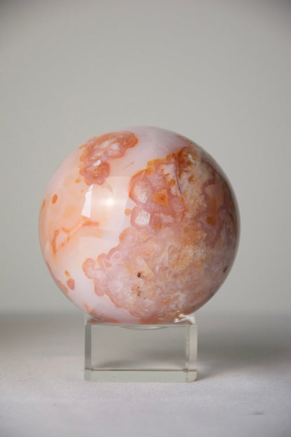 Carnelian Flower Agate Sphere (medium)