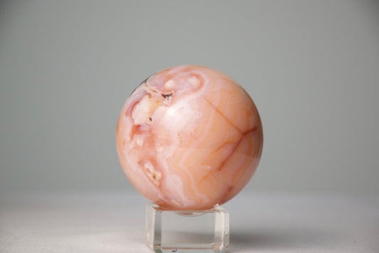 Carnelian Flower Agate Sphere (small)
