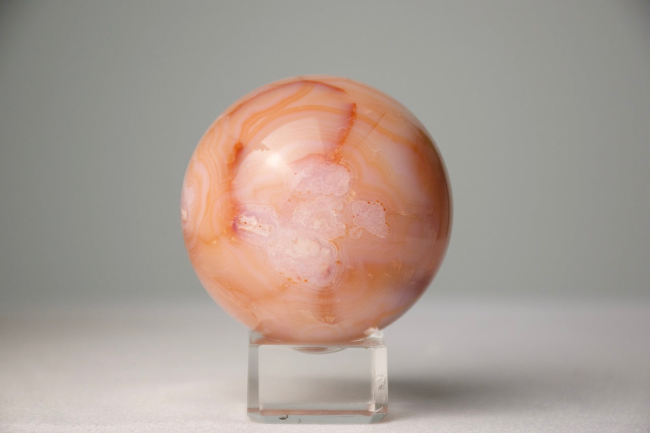 Carnelian Flower Agate Sphere (small)