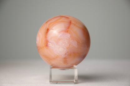 Carnelian Flower Agate Sphere (small)