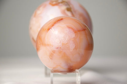 Carnelian Flower Agate Sphere (small)